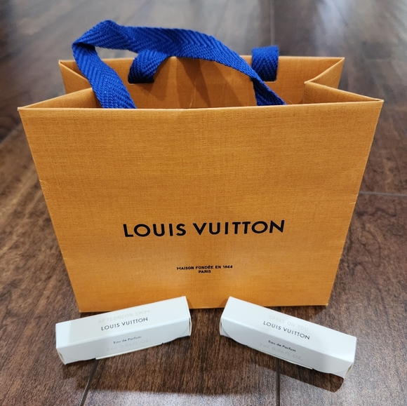 Louis Vuitton Handbags - Louis Vuitton Orange Gift Bag Shopping Bag with 2 Tester Fragances.